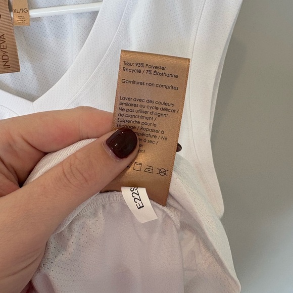 Indyeva Astrid II V-Neck Sleeveless Top Ruched Sides White Size XL - Picture 5 of 8